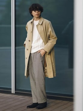 「レースアップシューズ」｜「アイテム（その他アウター）」を使った、BEAMS Fさん（メンズ・186cm）の秋コーディネート