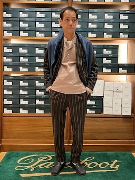 「JOHN SMEDLEY（ジョンスメドレー）のアイテム（トップス）」を使った、BEAMS Fさん（メンズ・180cm）の冬コーディネート