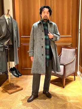 「BEAMS F（ビームスエフ）のアイテム（その他アウター）」を使った、BEAMS Fさん（メンズ・182cm）の冬コーディネート