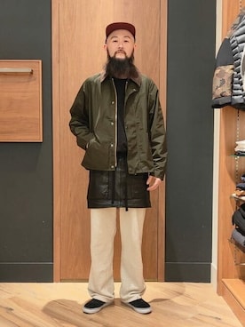 「BEAMS F（ビームスエフ）のアイテム（ブルゾン）」を使った、BEAMS Fさん（メンズ・180cm）の冬コーディネート