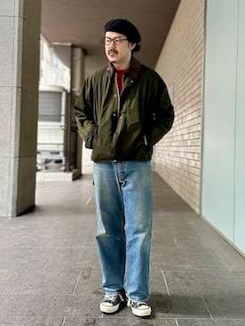 「BEAMS F（ビームスエフ）のアイテム（ブルゾン）」を使った、BEAMS Fさん（メンズ・180cm）の冬コーディネート