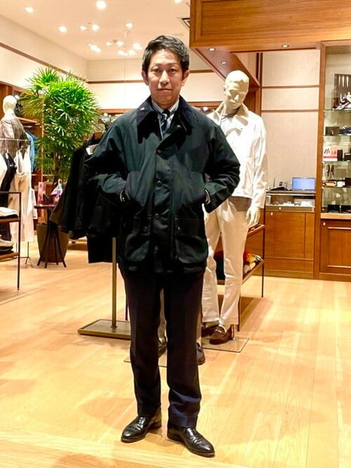 Barbour × BEAMS F / 別注 BEDALE CLASSIC FIT ピーチスキン