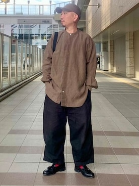 「BEAMS F（ビームスエフ）のアイテム（帽子）」を使った、BEAMS Fさん（メンズ・170cm）の春コーディネート