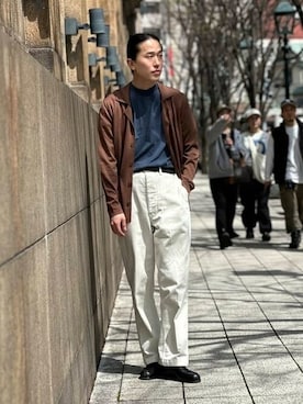 ニット/セーター（ブラウン系）を使った「チノパン」のメンズ人気 