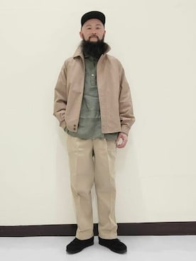 「BEAMS F（ビームスエフ）のアイテム（ブルゾン）」を使った、BEAMS Fさん（メンズ・180cm）の春コーディネート