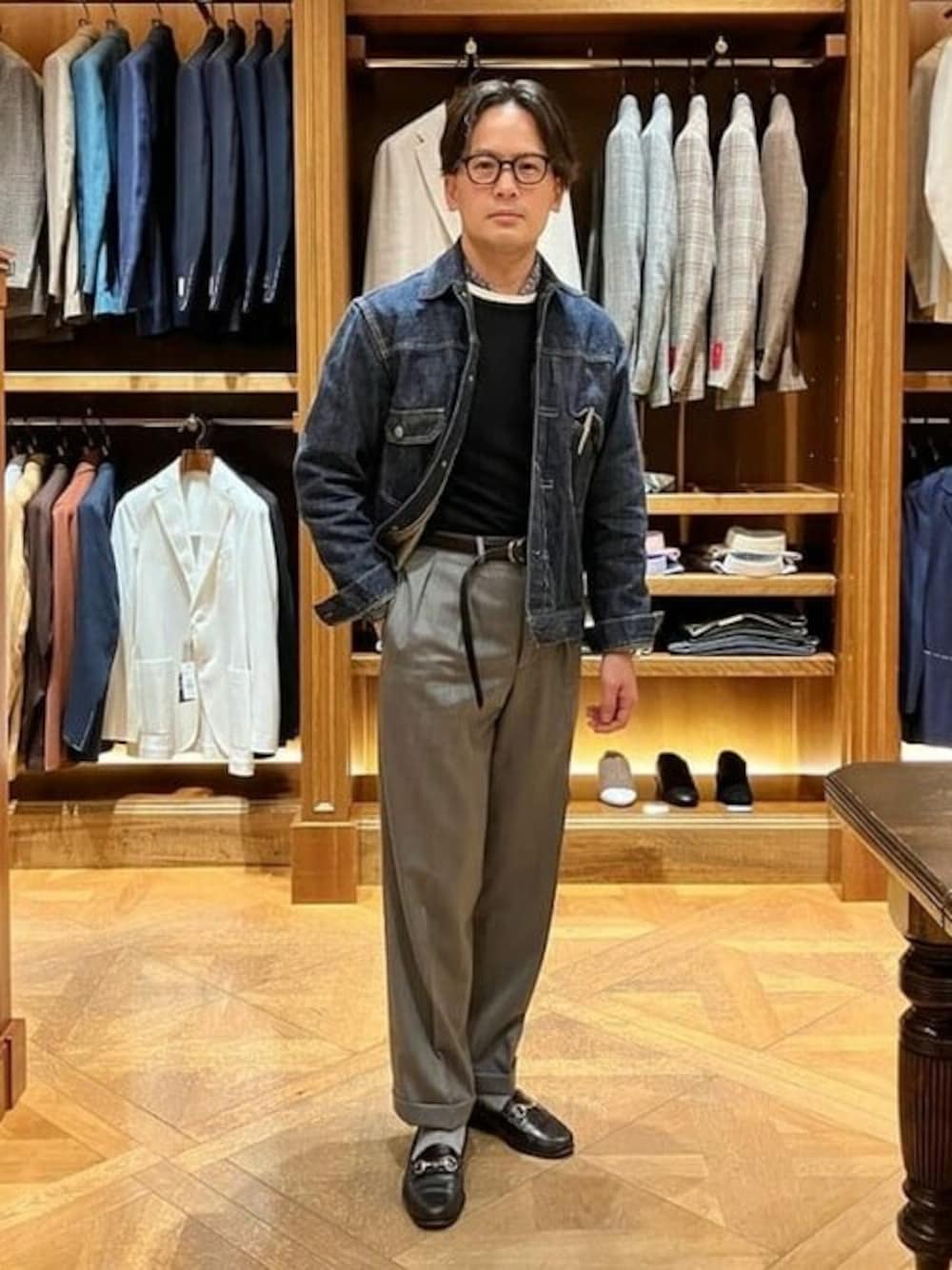 AUBERGE / DEUXIEME デニム 2nd ブルゾン♪ AUBERGE / DEUXIEME インディゴ デニム 2ndタイプ ブルゾン