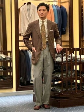「BEAMS F（ビームスエフ）のアイテム」を使った、BEAMS Fさん（メンズ・179cm）の春コーディネート