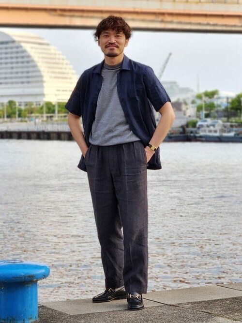 GUY ROVER シャツ × Brilla per il gusto / 別注 リネン オープン 