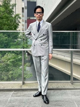 「スーツ」｜BEAMS Fさん（メンズ・175cm）の夏コーディネート