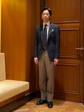 「BEAMS F（ビームスエフ）のアイテム（パンツ）」を使った、BEAMS Fさん（メンズ・180cm）の秋コーディネート