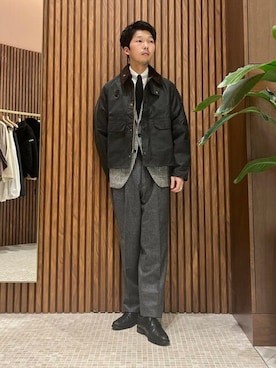 「BEAMS F（ビームスエフ）のアイテム（ブルゾン）」を使った、BEAMS Fさん（メンズ・180cm）の秋コーディネート