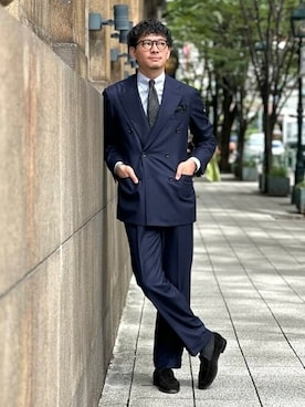 「スーツ」｜BEAMS Fさん（メンズ・180cm）の秋コーディネート