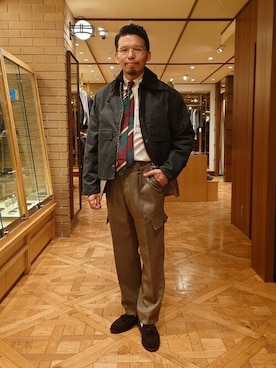 「BEAMS F（ビームスエフ）のアイテム（ブルゾン）」を使った、BEAMS Fさん（メンズ・168cm）の秋コーディネート