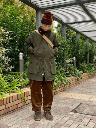 Barbour × BEAMS F / 別注 GAMEFAIR 2レイヤー コートを使った人気