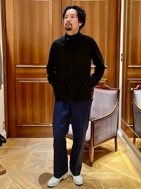 「EMMETI（エンメティ）のアイテム」を使った、BEAMS Fさん（メンズ・182cm）の秋コーディネート