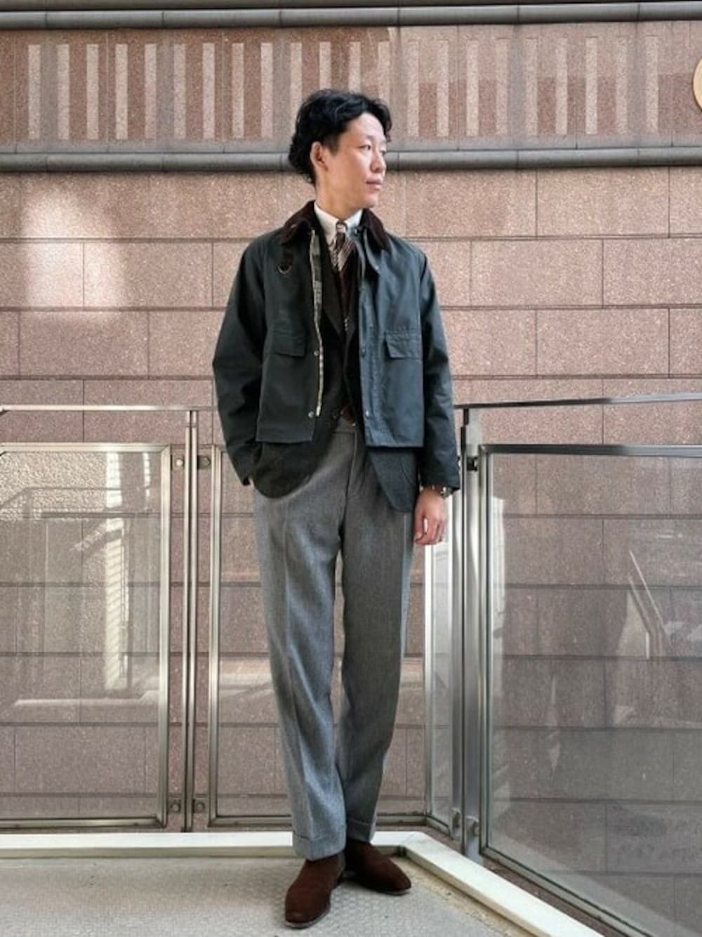 BEAMS F(BEAMS MEN)｜Barbourのブルゾンを使ったコーディネート - WEAR