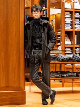 「WOOLRICH（ウールリッチ）のアイテム」を使った、BEAMS Fさん（メンズ・180cm）の冬コーディネート