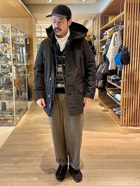 「WOOLRICH（ウールリッチ）のアイテム」を使った、BEAMS Fさん（メンズ・173cm）の冬コーディネート