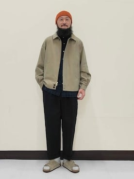 「BEAMS F（ビームスエフ）のアイテム（ブルゾン）」を使った、BEAMS Fさん（メンズ・178cm）の冬コーディネート