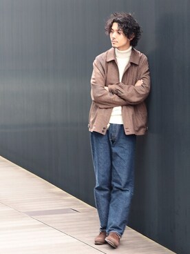 「BEAMS F（ビームスエフ）のアイテム（ブルゾン）」を使った、BEAMS Fさん（メンズ・178cm）の冬コーディネート