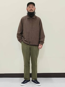 「アイテム（ブルゾン、ブラウン系）」を使った、BEAMS Fさん（メンズ・180cm）の冬コーディネート