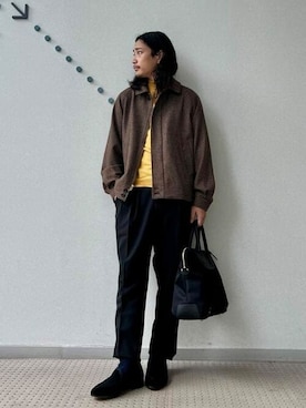 「BEAMS F（ビームスエフ）のアイテム（ブルゾン）」を使った、BEAMS Fさん（メンズ・170cm）の冬コーディネート