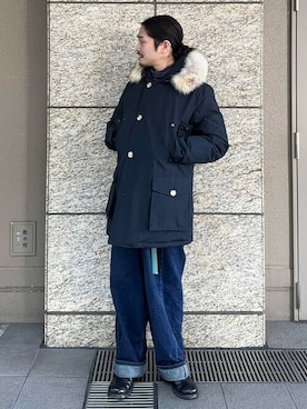 「WOOLRICH（ウールリッチ）のアイテム」を使った、BEAMS Fさん（メンズ・173cm）の冬コーディネート