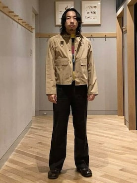 「BEAMS F（ビームスエフ）のアイテム（ブルゾン）」を使った、BEAMS Fさん（メンズ・168cm）の冬コーディネート