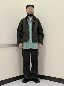 「BEAMS F（ビームスエフ）のアイテム（ブルゾン）」を使った、BEAMS Fさん（メンズ・178cm）の冬コーディネート