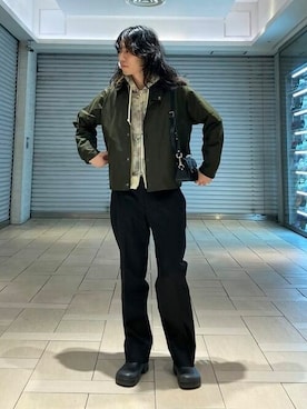「BEAMS F（ビームスエフ）のアイテム（ブルゾン）」を使った、BEAMS Fさん（メンズ・174cm）の冬コーディネート