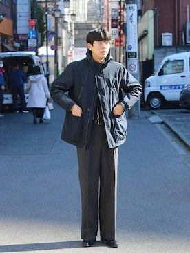 「WOOLRICH（ウールリッチ）のアイテム」を使った、BEAMS Fさん（メンズ・181cm）の冬コーディネート