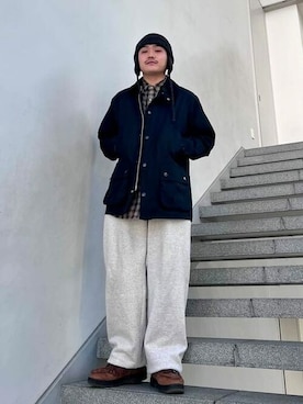 「BEAMS F（ビームスエフ）のアイテム（ブルゾン）」を使った、BEAMS Fさん（メンズ・168cm）の冬コーディネート