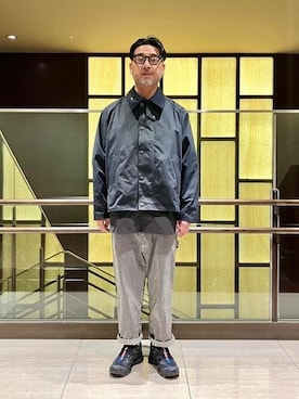 「BEAMS F（ビームスエフ）のアイテム（ブルゾン）」を使った、BEAMS Fさん（メンズ・180cm）の冬コーディネート