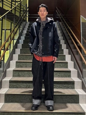 「BEAMS F（ビームスエフ）のアイテム（ブルゾン）」を使った、BEAMS Fさん（メンズ・180cm）の冬コーディネート