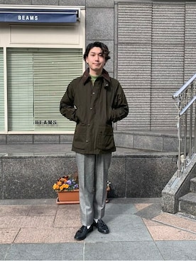 「BEAMS F（ビームスエフ）のアイテム（ブルゾン）」を使った、BEAMS Fさん（メンズ・170cm）の冬コーディネート