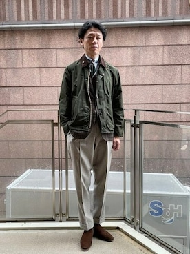 「BEAMS F（ビームスエフ）のアイテム（ブルゾン）」を使った、BEAMS Fさん（メンズ・180cm）の冬コーディネート