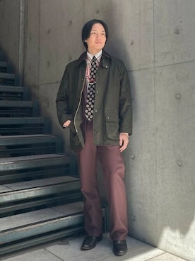 「BEAMS F（ビームスエフ）のアイテム（ブルゾン）」を使った、BEAMS Fさん（メンズ・162cm）の春コーディネート
