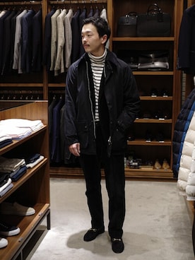 「BEAMS F（ビームスエフ）のアイテム（ブルゾン）」を使った、BEAMS Fさん（メンズ・174cm）の春コーディネート