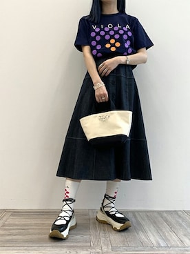 「ANEVER（アンエバー）のアイテム」を使った、コヤマさん（レディース・158cm）の春コーディネート