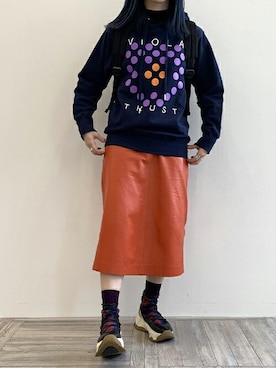 「ANEVER（アンエバー）のアイテム」を使った、コヤマさん（レディース・158cm）の春コーディネート