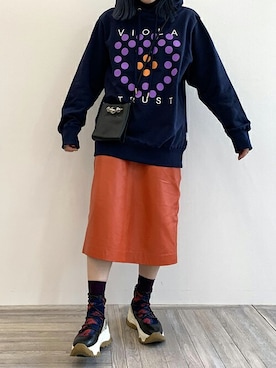 「ANEVER（アンエバー）のアイテム」を使った、コヤマさん（レディース・158cm）の春コーディネート