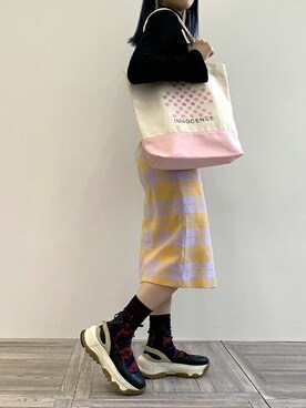 「ANEVER（アンエバー）のアイテム」を使った、コヤマさん（レディース・158cm）の春コーディネート