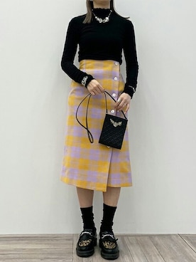 「ANEVER（アンエバー）のアイテム」を使った、コヤマさん（レディース・158cm）の冬コーディネート