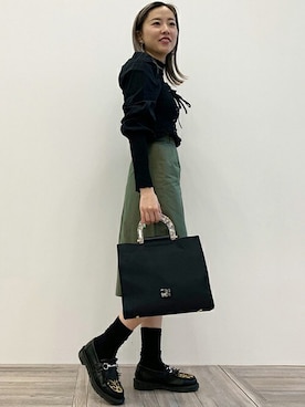 「ANEVER（アンエバー）のアイテム」を使った、コヤマさん（レディース・158cm）の冬コーディネート