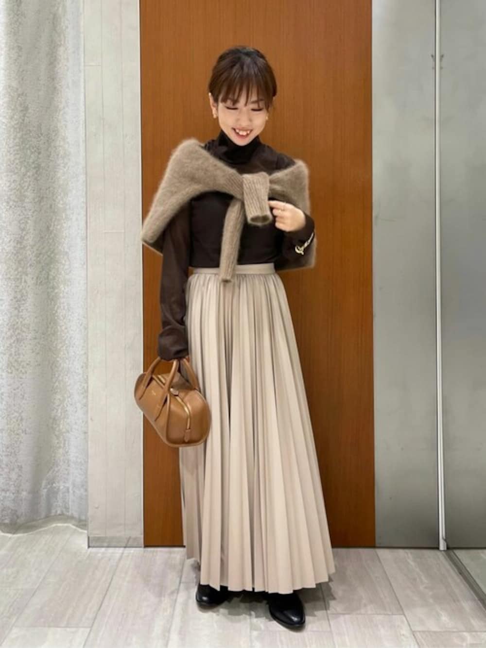 NOBLE ファーニットワイドプルオーバー ドルマンスリーブニット Noble