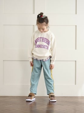 「BIG FIELD（ビッグフィールド）のアイテム（パンツ）」を使った、MARKEY'Sさん（キッズ・114cm）の秋コーディネート