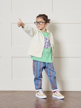 「ウィンドブレーカー」｜「アイテム（ナイロンジャケット）」を使った、MARKEY'Sさん（キッズ・111cm）の冬コーディネート