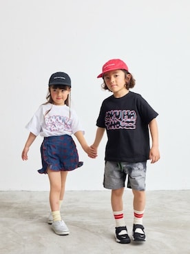 「BIG FIELD（ビッグフィールド）のアイテム（パンツ）」を使った、MARKEY'Sさん（キッズ・112cm）の夏コーディネート