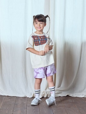 「BIG FIELD（ビッグフィールド）のアイテム（パンツ）」を使った、MARKEY'Sさん（キッズ・107cm）の夏コーディネート