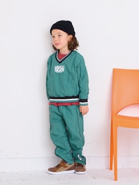 「ナイロンパンツ」｜「アイテム（ブルゾン）」を使った、MARKEY'Sさん（キッズ・112cm）の秋コーディネート